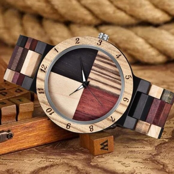 Mens Luxury Natural Wooden Watch